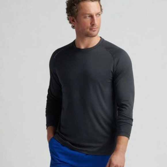 Peter Millar Mens Black Crown Sport Cradle Performance Crewneck NWT